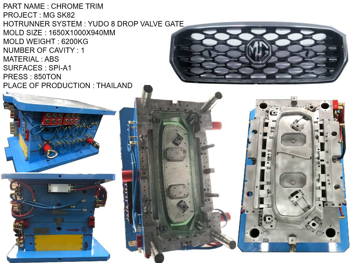 MG CHROME TRIM 電鍍飾條模具